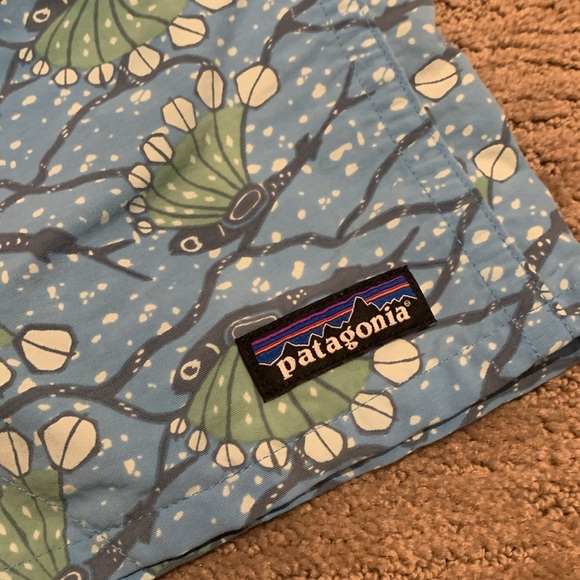 Patagonia Mens Baggies Swim Trunks In Hexy Fish Radar Blue Size Large - Picture 4 of 8